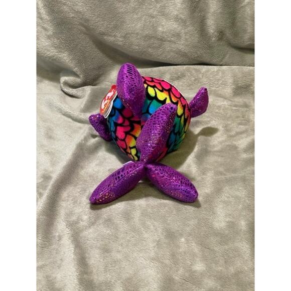 Ty Beanie Boos Collection-Multicolored Flippy the Fish-Retired (2017)-NWT - Picture 3 of 6